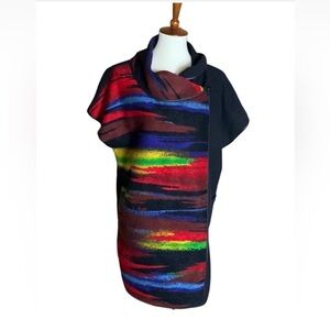 Joseph Ribkoff colorful wrap sweater vest / cardigan Size 6